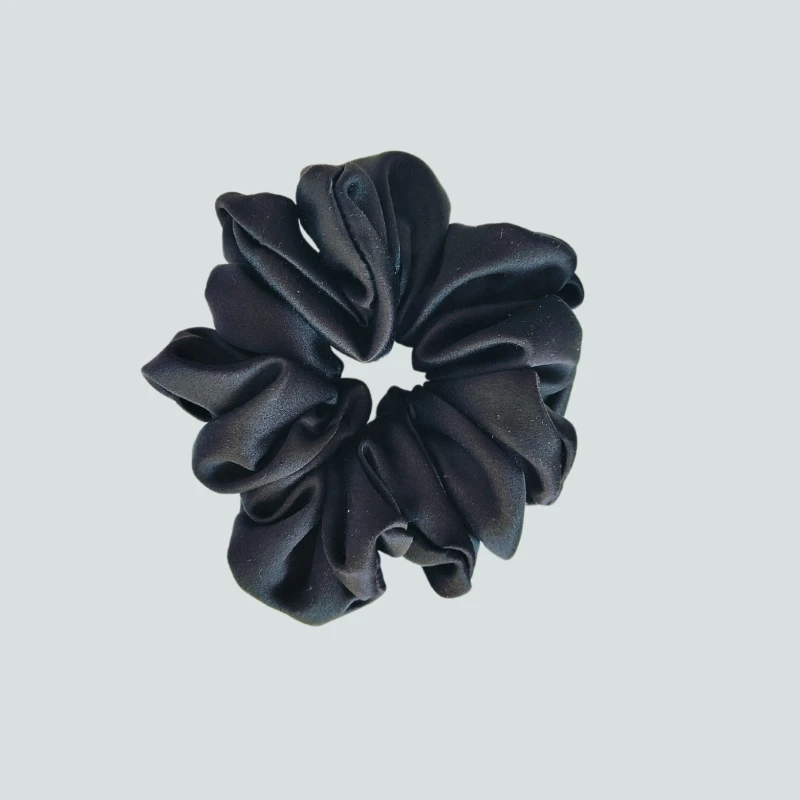 gumka jedwabna scrunchie frotka czarna orchidea.png