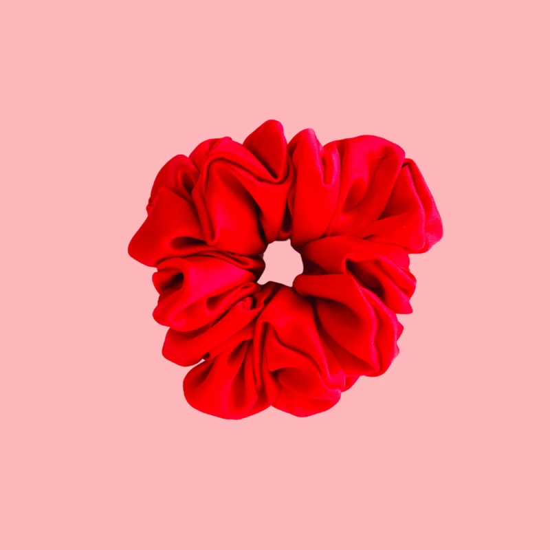 gumka jedwabna scrunchie frotka płomienna czerwień.png